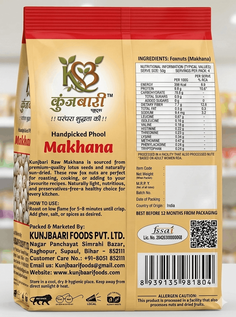 Premium Raw Phool Makhana 5+ (silver ) (250g) - Image 3